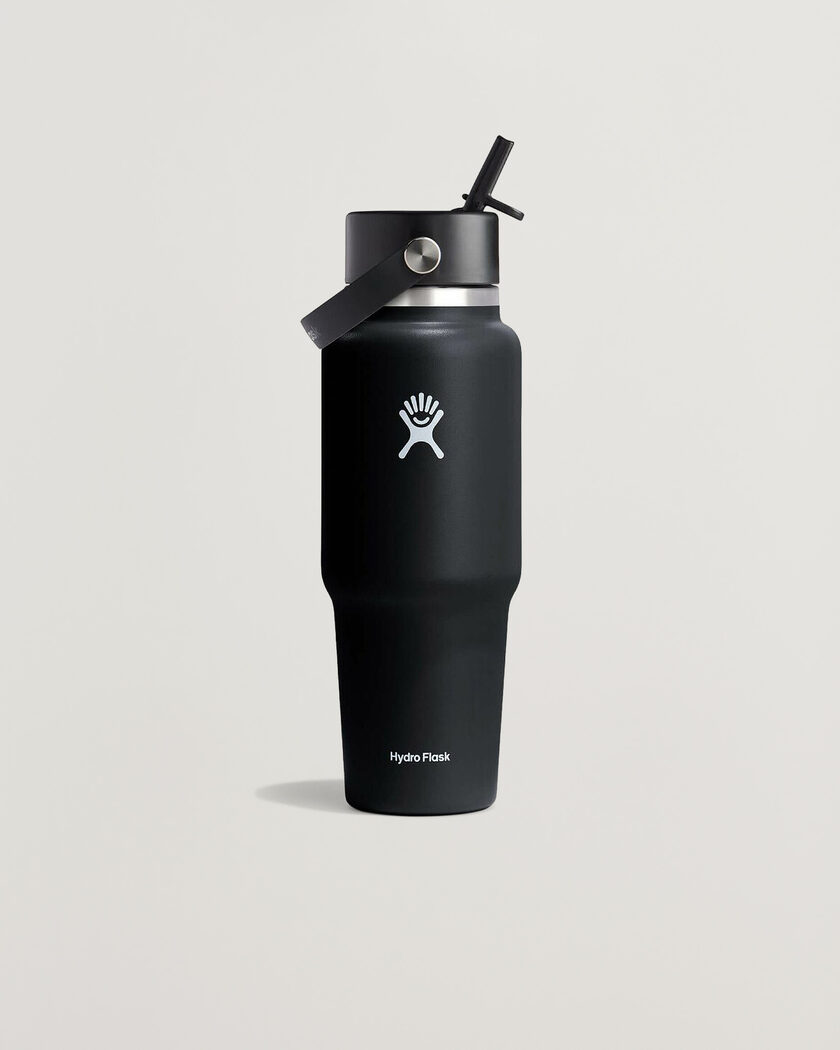 Hydro Flask Travel Bottle Flex Straw Cap 32oz Black – Zwart