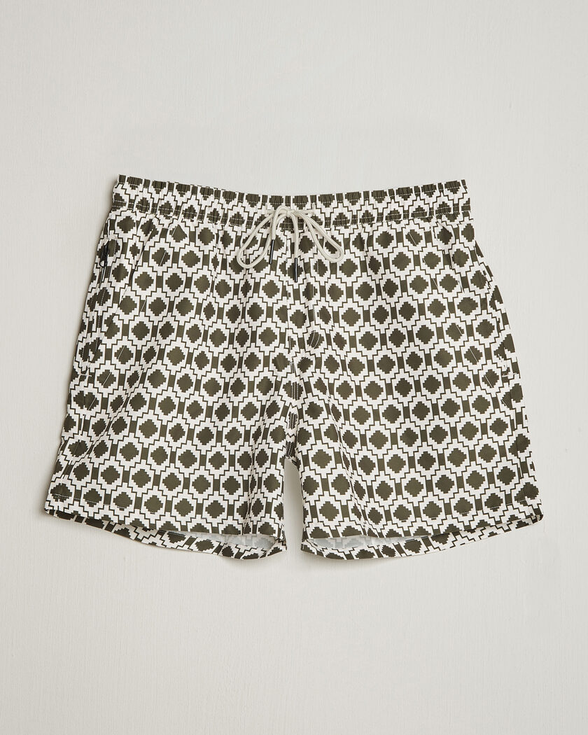 OAS Printed Swimshorts Pine Mitu – Groen