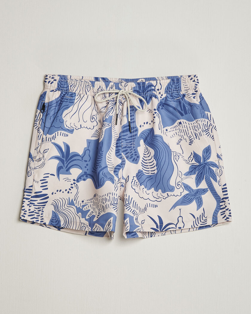 OAS Printed Swimshorts Mystea – Blauw