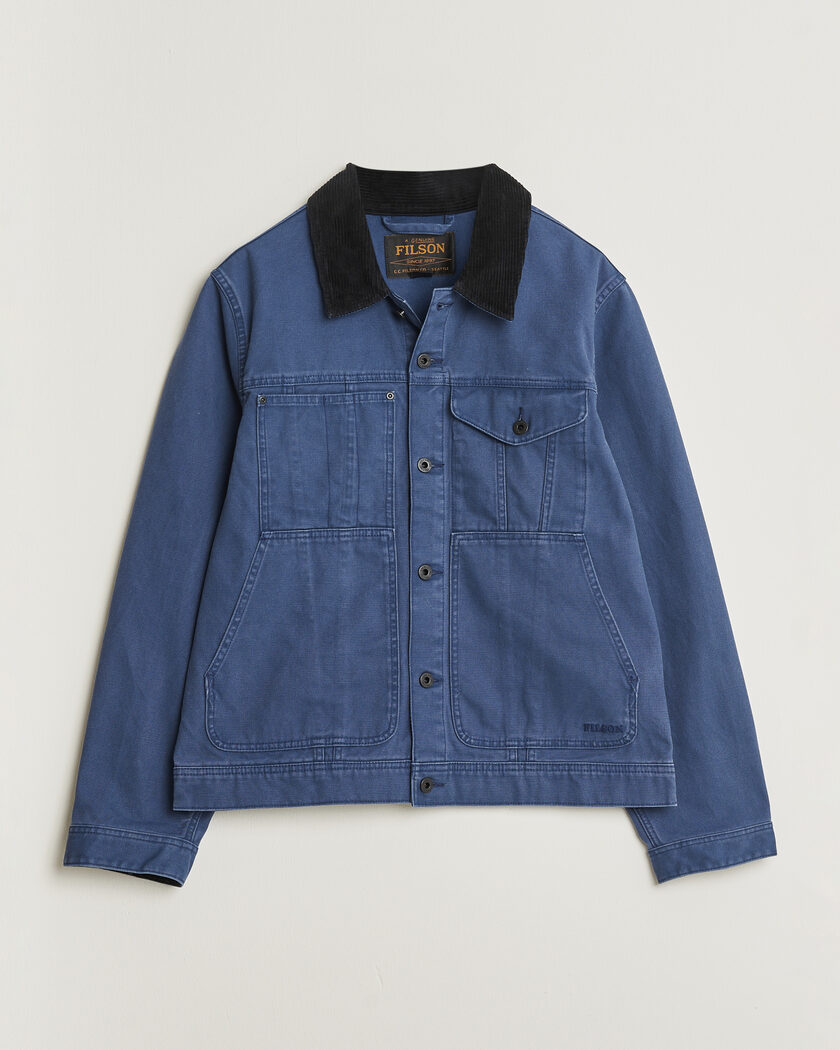 Filson Rustic Canvas Short Cruiser Indigo – Blauw