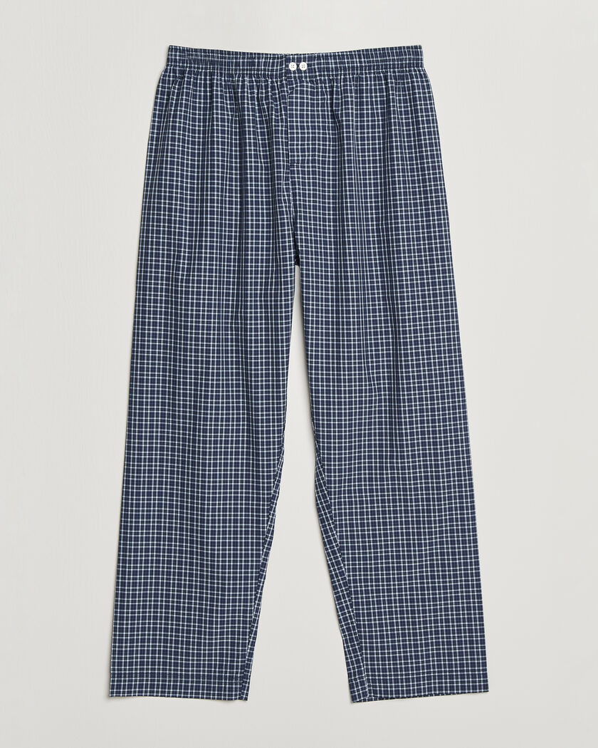 Tekla Fine Twill Pyjama Pants Lanegan Checks – Bleu