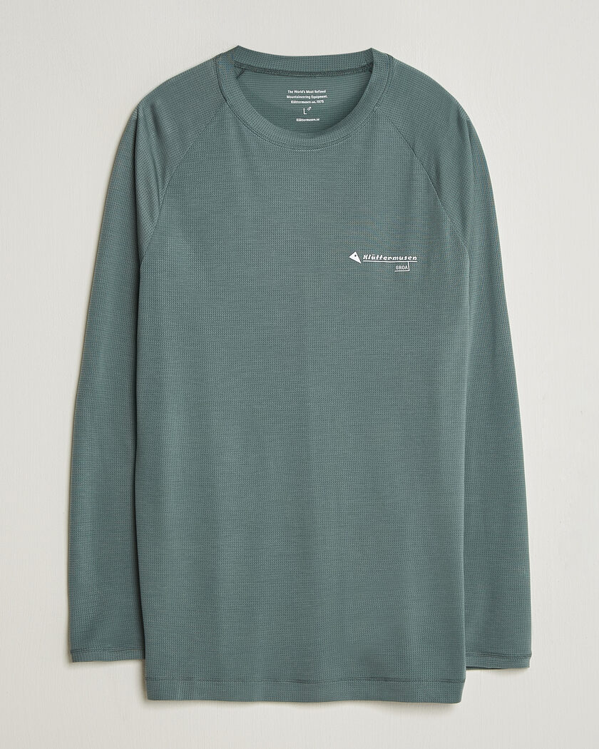 Klättermusen Groa Lightweight Tencel Long Sleeve T-Shirt Teal Grey – Grijs