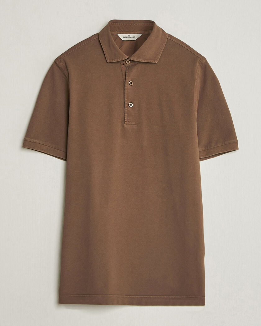 Gran Sasso Washed Polo Brown – Marron