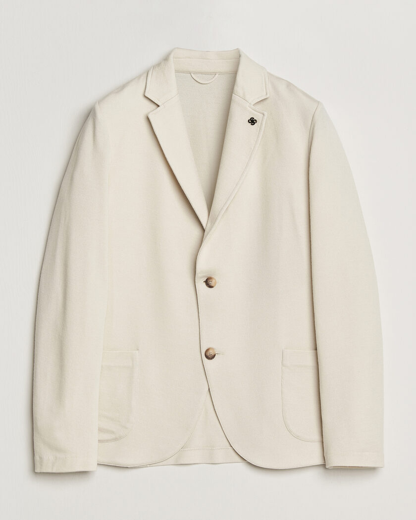 Gran Sasso Wool Knitted Blazer Cream – Blanc