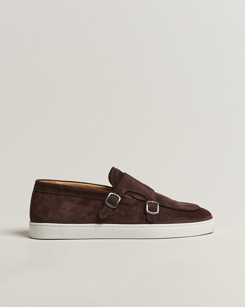Fliteless Suede Monk Strap Sneaker Loafer Dark Brown – Marron