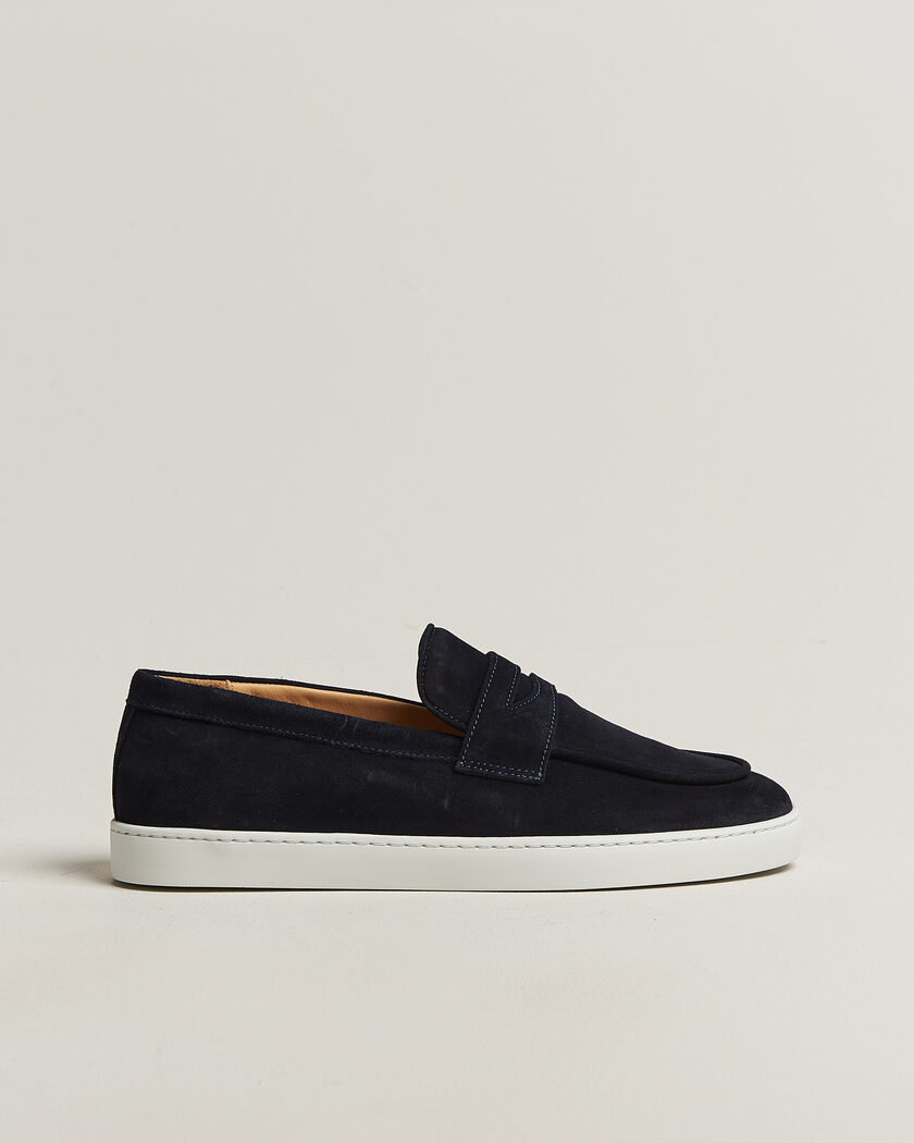 Fliteless Suede Penny Sneaker Navy – Bleu