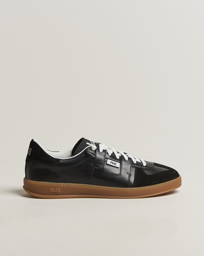 P448 Monza Leather/Suede Sneaker Black – Zwart