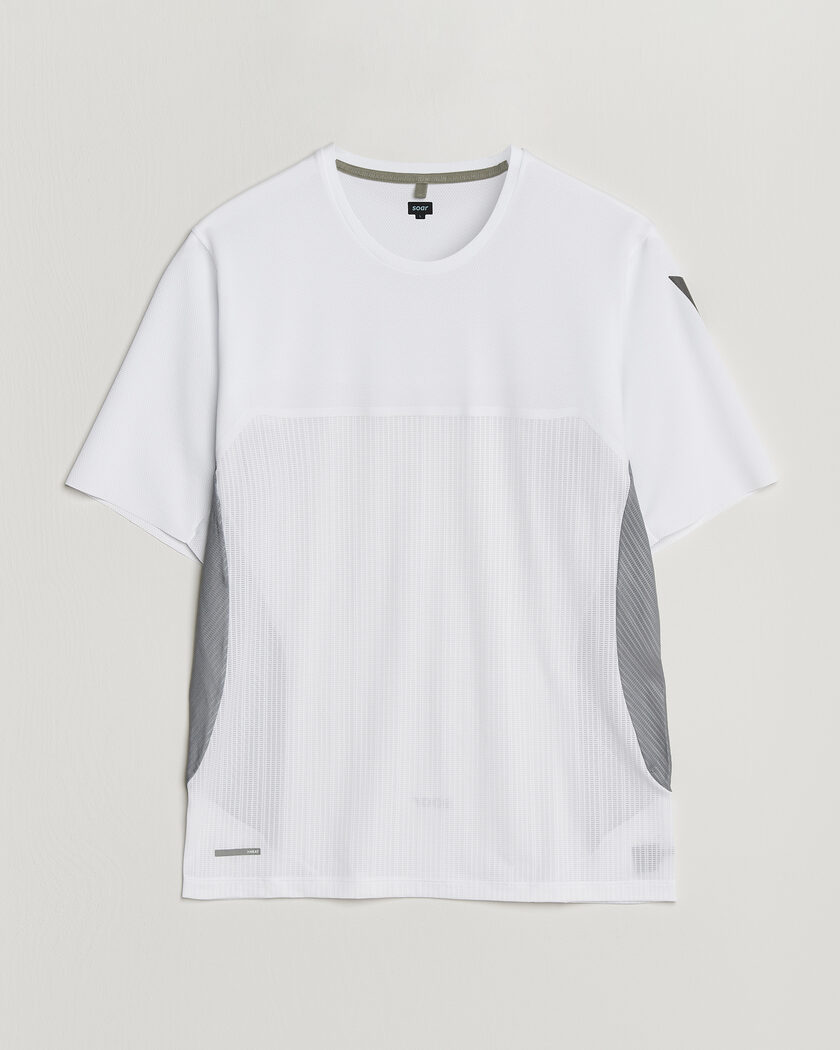 SOAR Running Hot Weather Tee White/Silver – Multicolore