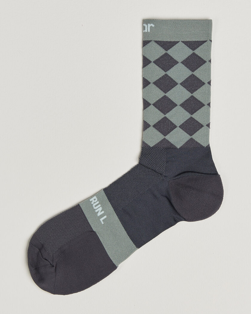 SOAR Running Diamond Crew Sock Dark Grey – Gris