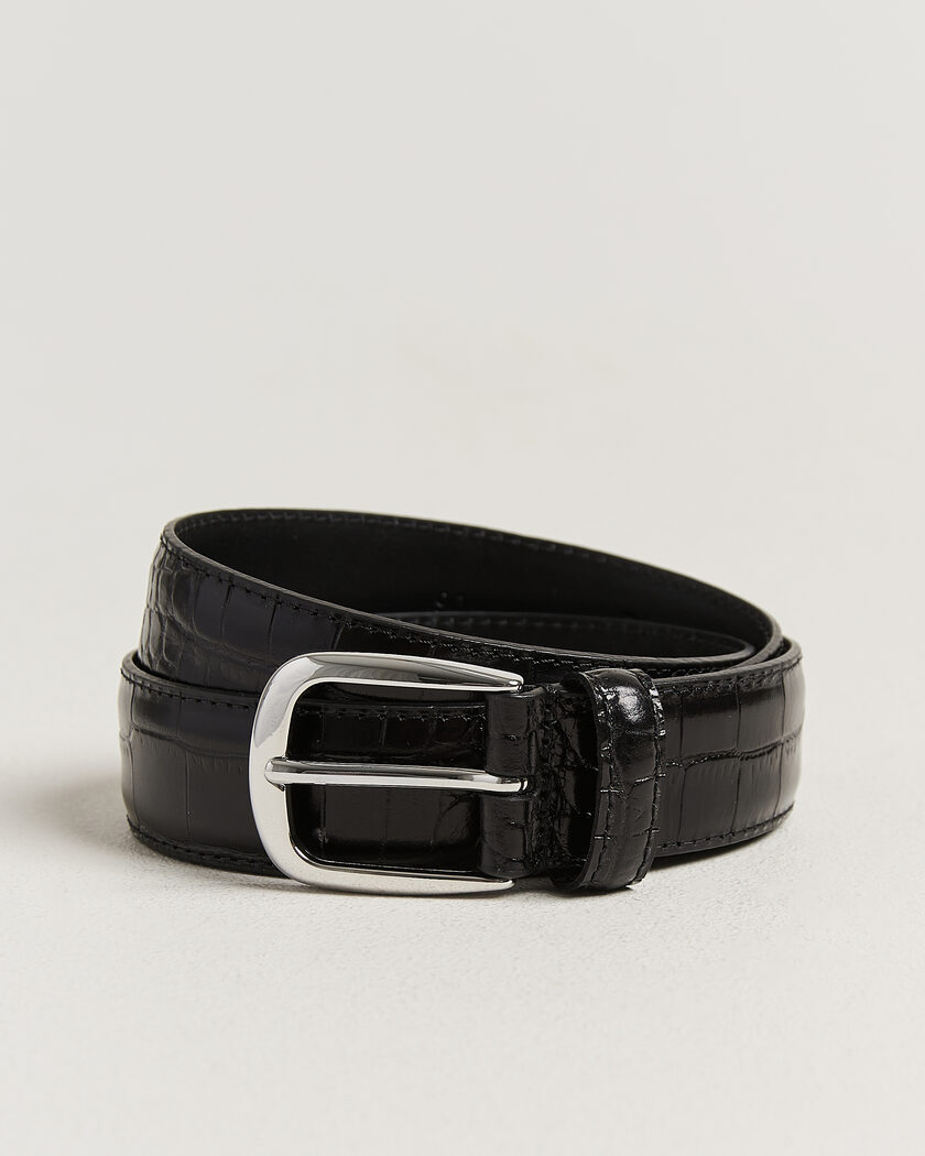  Anderson's Embossed Western Leather Belt Black – Noir