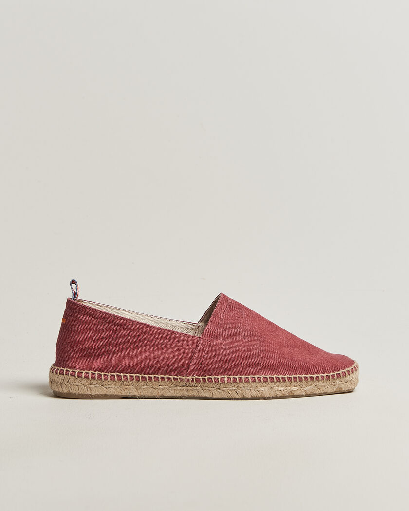 Castañer Pablo Washed Canvas Espadrilles Merlot – Rouge