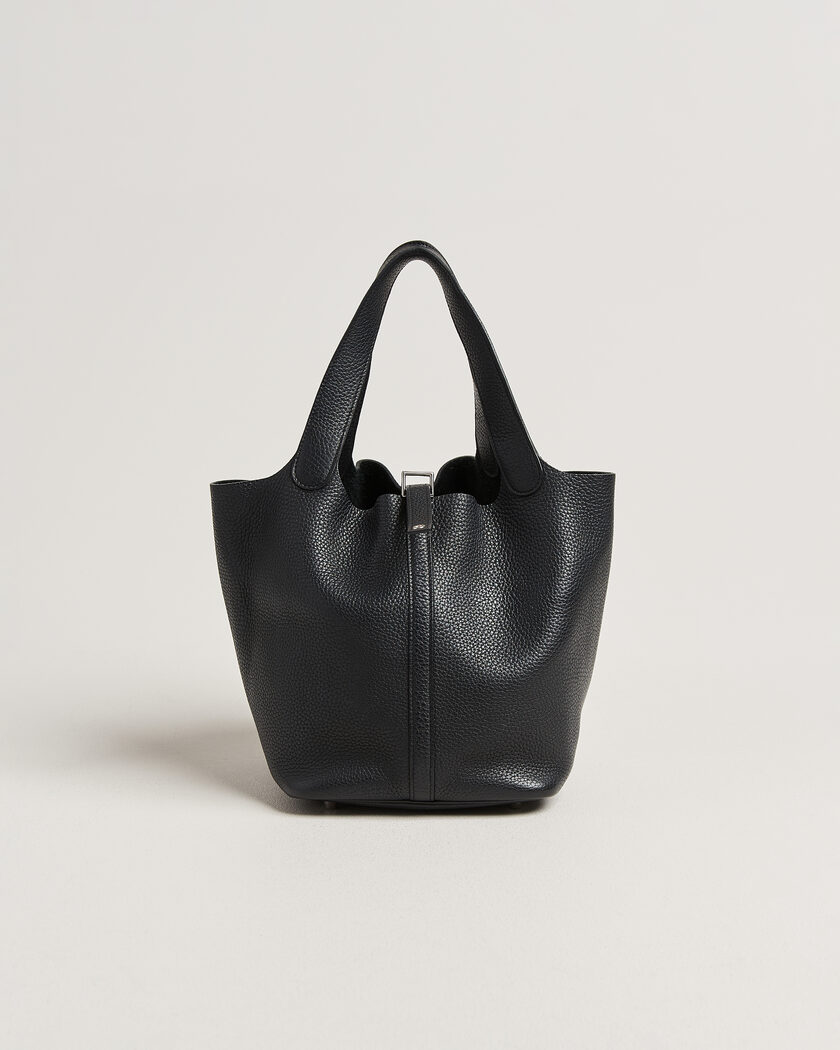 Hermès Pre-Owned Picotin Lock 22 Taurillon Clemence Leather Black – Noir