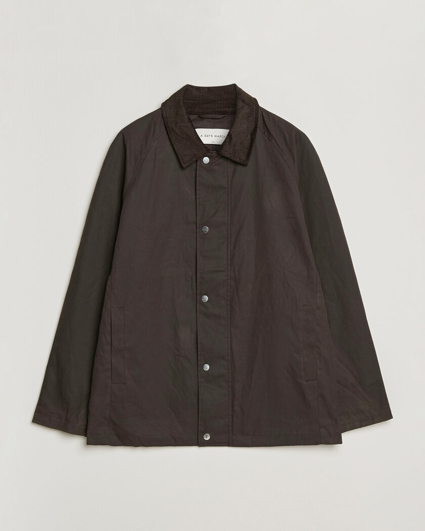 A Day's March Limestone Waxed Jacket Dark Brown – Marron