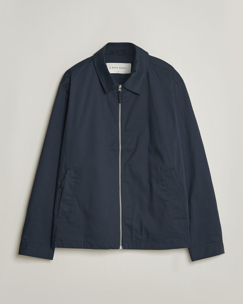 A Day's March Garland Cotton Jacket Navy – Blauw