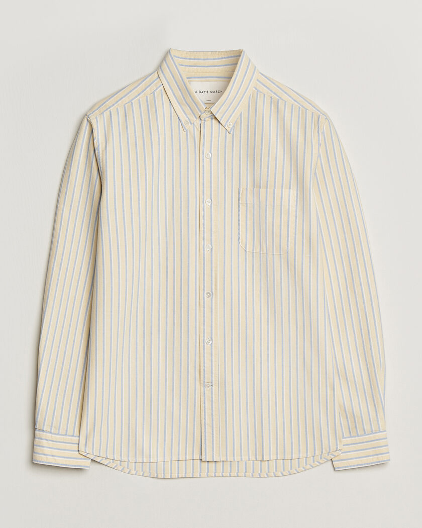 A Day's March Original Oxford Shirt Yellow Multi – Meerkleurig