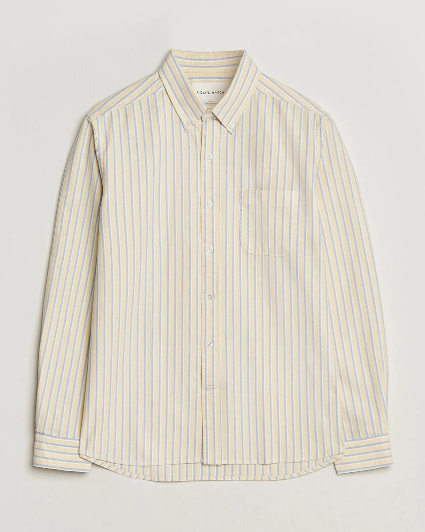 A Day's March Original Oxford Shirt Yellow Multi – Meerkleurig