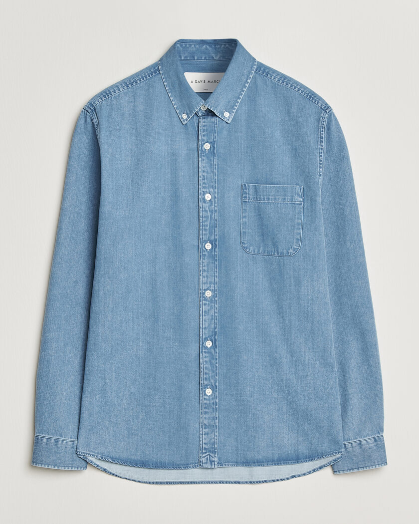 A Day's March Original Denim Shirt Light Blue – Blauw