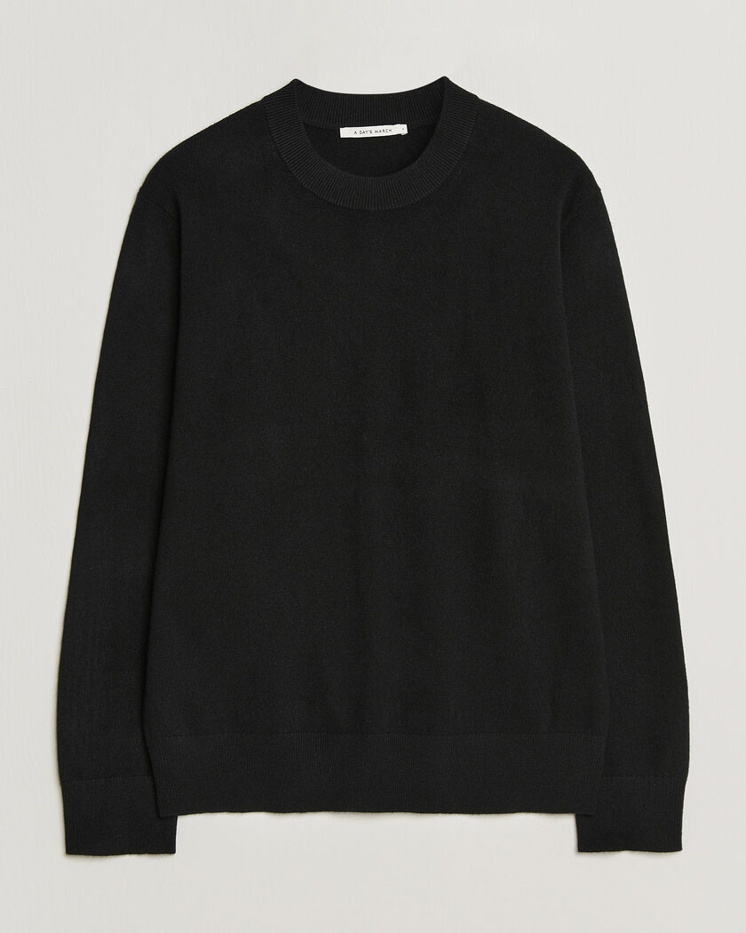 A Day's March Marlow Cashmere Blend Sweater Black – Zwart