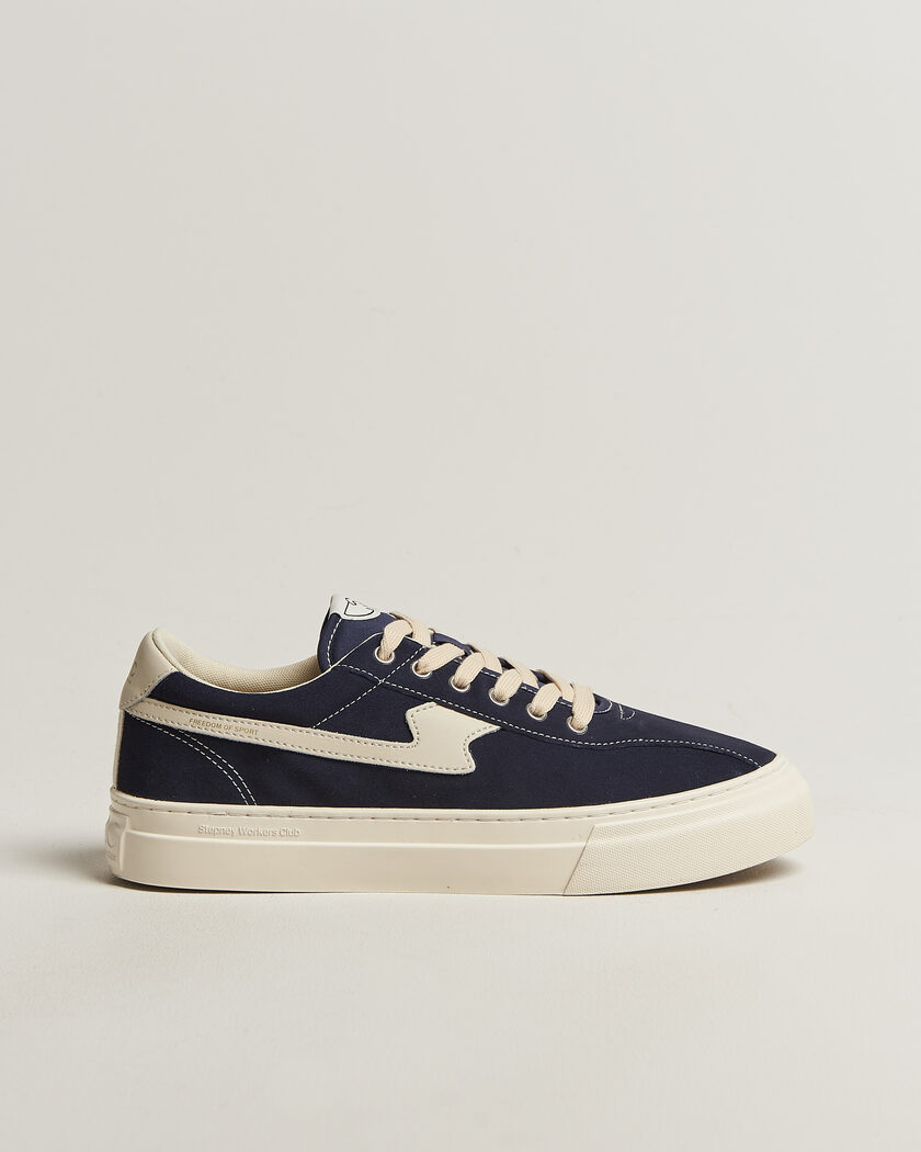Stepney Workers Club Dellow S-Strike Cupsole Suede Sneaker Navy – Blauw
