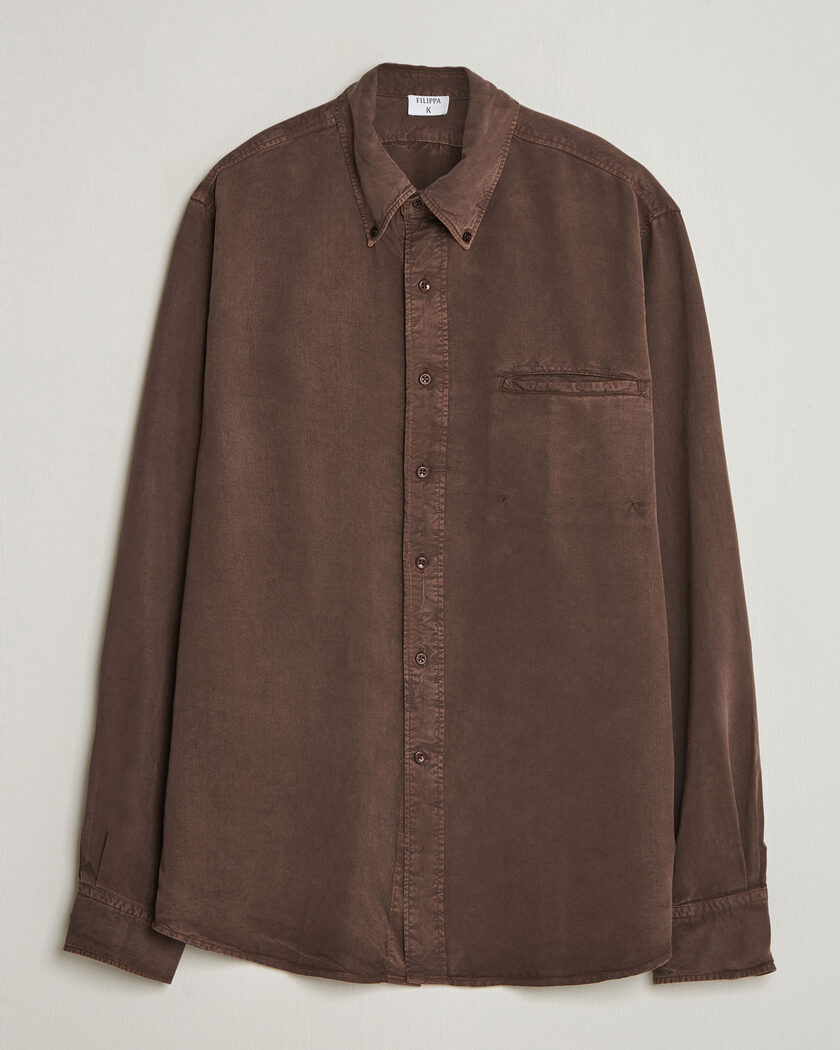 Filippa K Zack Lyocell Shirt Dark Chocolate – Marron
