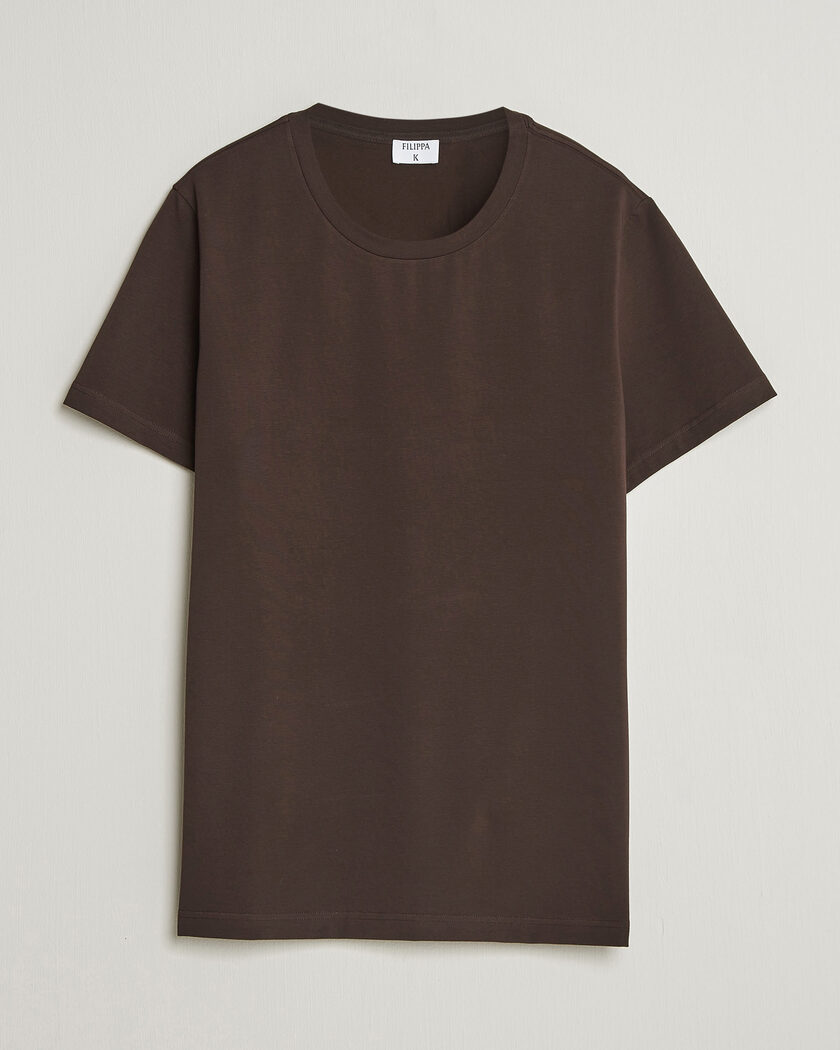 Filippa K Soft Lycra T-Shirt Dark Chocolate – Marron