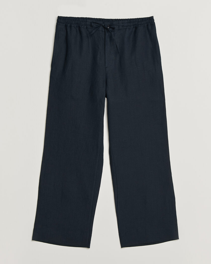 J.Lindeberg Noah Drape Linen Pants Navy – Bleu