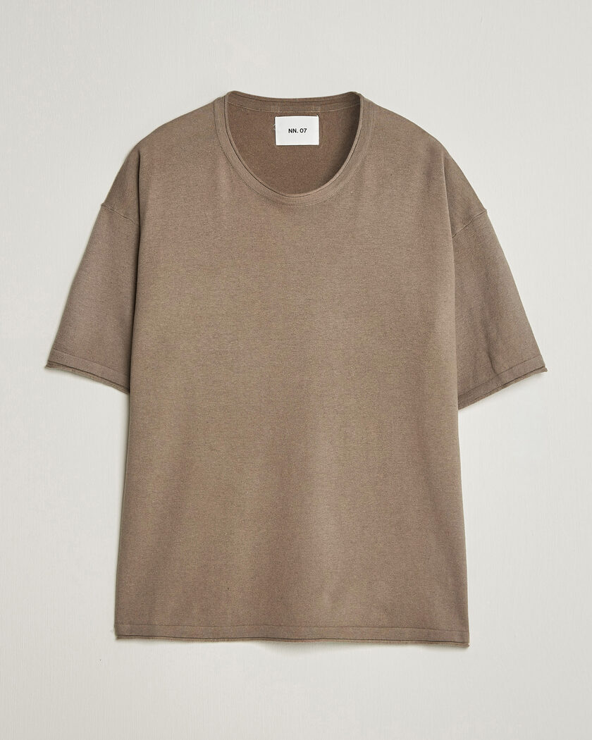 NN07 Ryan Cotton/Linen T-Shirt Clay Mirage – Marron