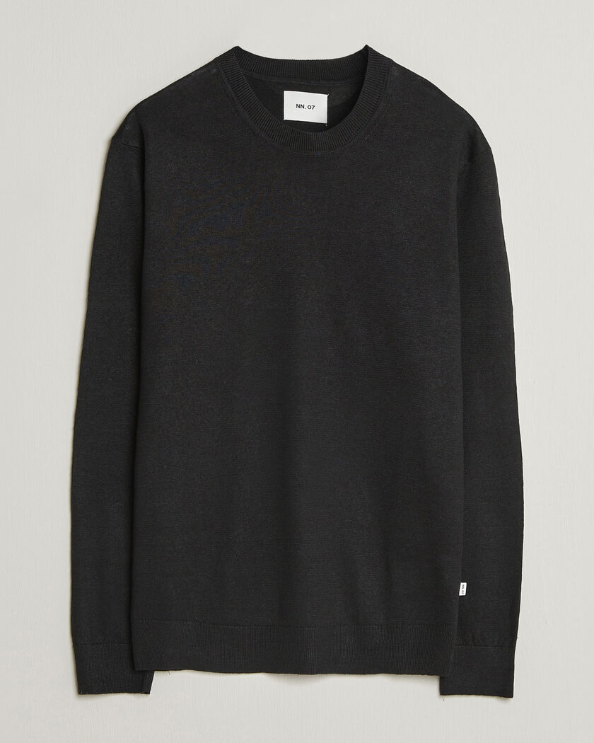 NN07 Ted Linen Knitted Sweater Black – Zwart
