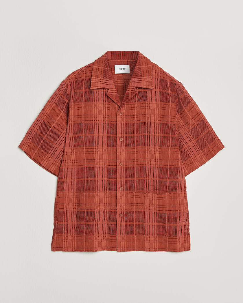 NN07 Ben Short Sleeve Shirt Sienna Heat – Rouge