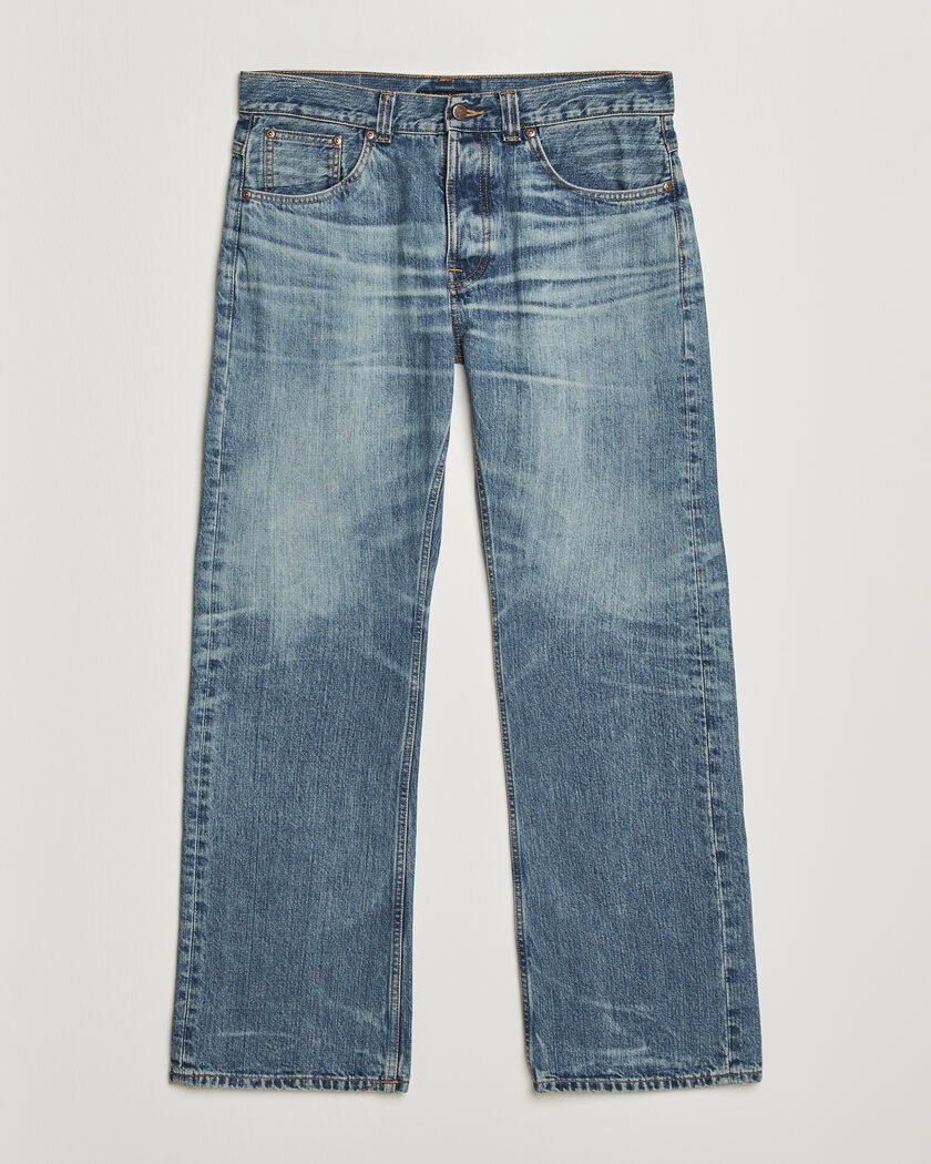 Nudie Jeans Regular Alf Jeans Silver Tracks – Blauw