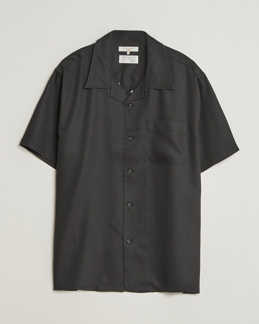 Nudie Jeans Arthur Bowling Shirt Saftey Pi Black – Noir