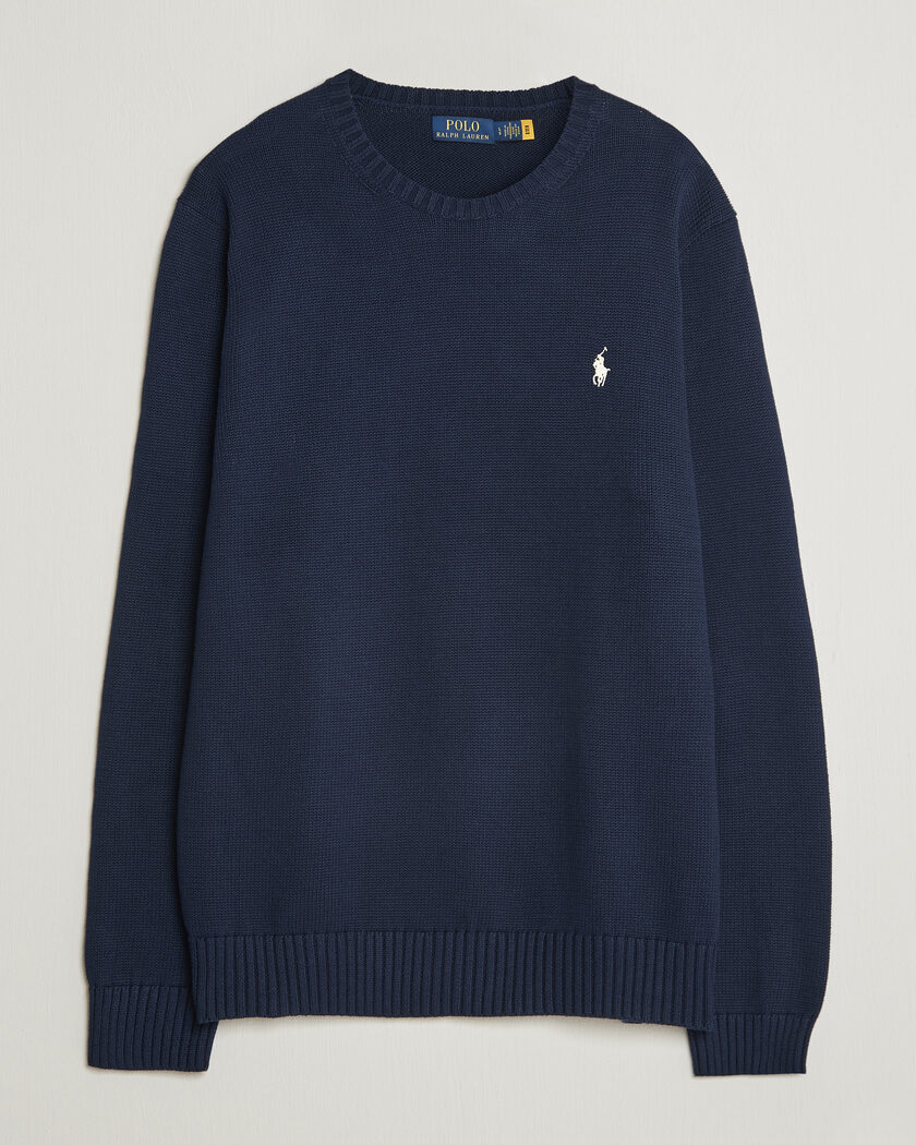 Polo Ralph Lauren Cotton Crew Neck Pullover Hunter Navy – Bleu