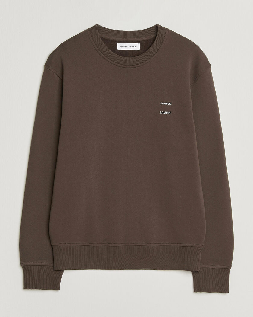 Samsøe Samsøe Joel Organic Cotton Sweatshirt Turkish Coffee – Marron