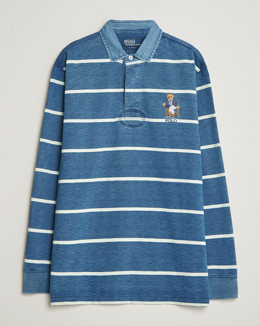 Polo Ralph Lauren Striped Indigo Rugby Newport Bear – Blauw