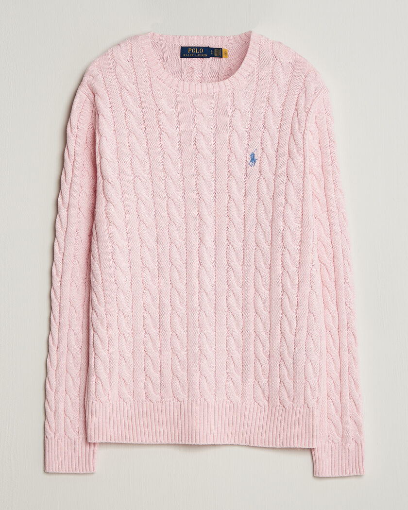 Polo Ralph Lauren Cotton Cable Pullover Ballet Pink Heather – Roze