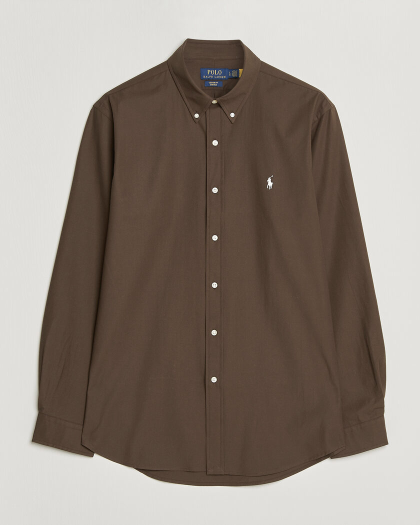 Polo Ralph Lauren Custom Fit Poplin Shirt Nutmeg Brown – Marron