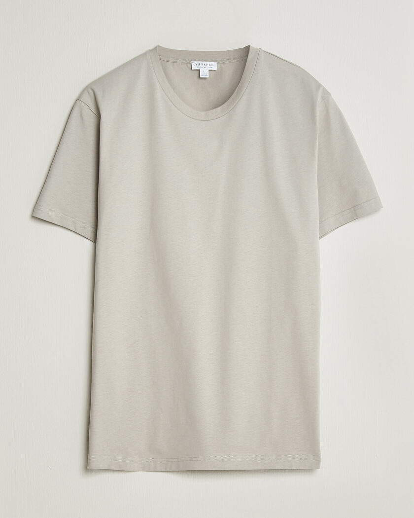 Sunspel Riviera Midweight T-Shirt Ash – Grijs