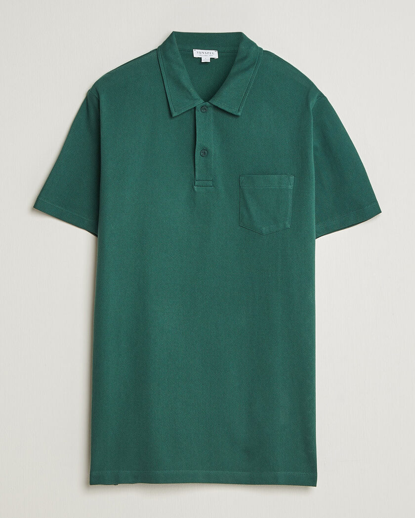 Sunspel Riviera Polo Shirt Forest Green – Groen