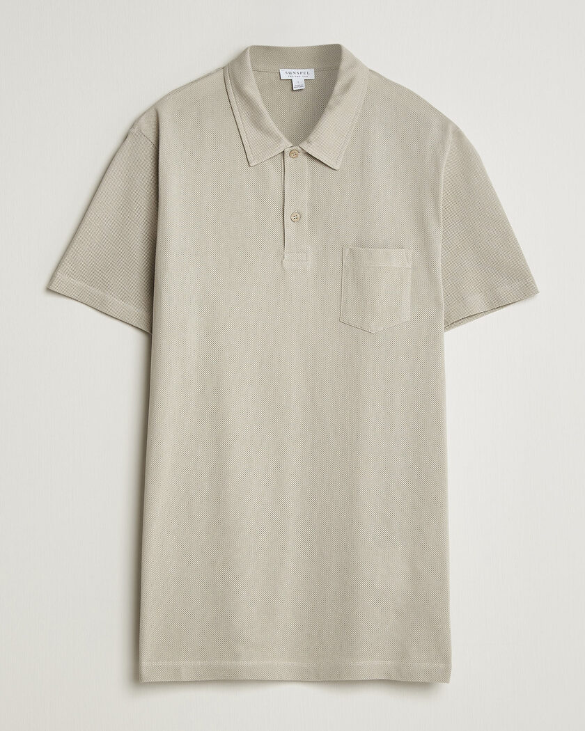 Sunspel Riviera Polo Shirt Ash – Grijs