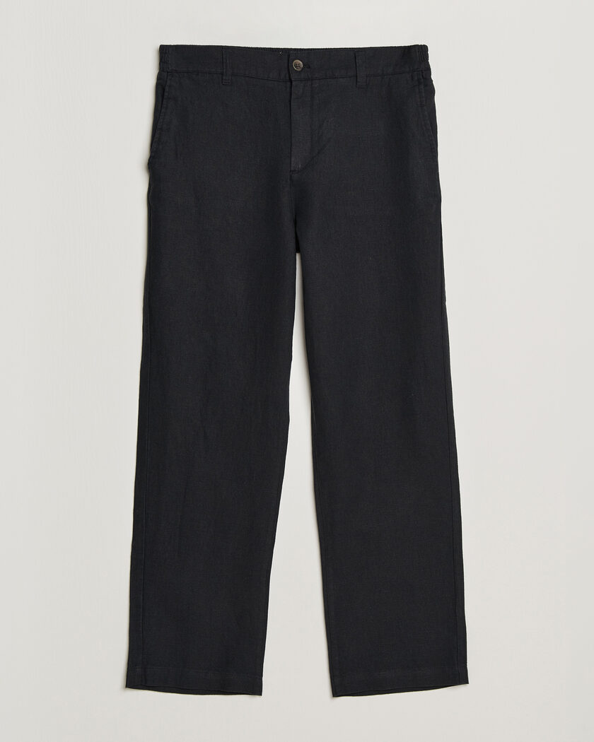 LES DEUX Linen Comfort Suit Pants Black – Zwart