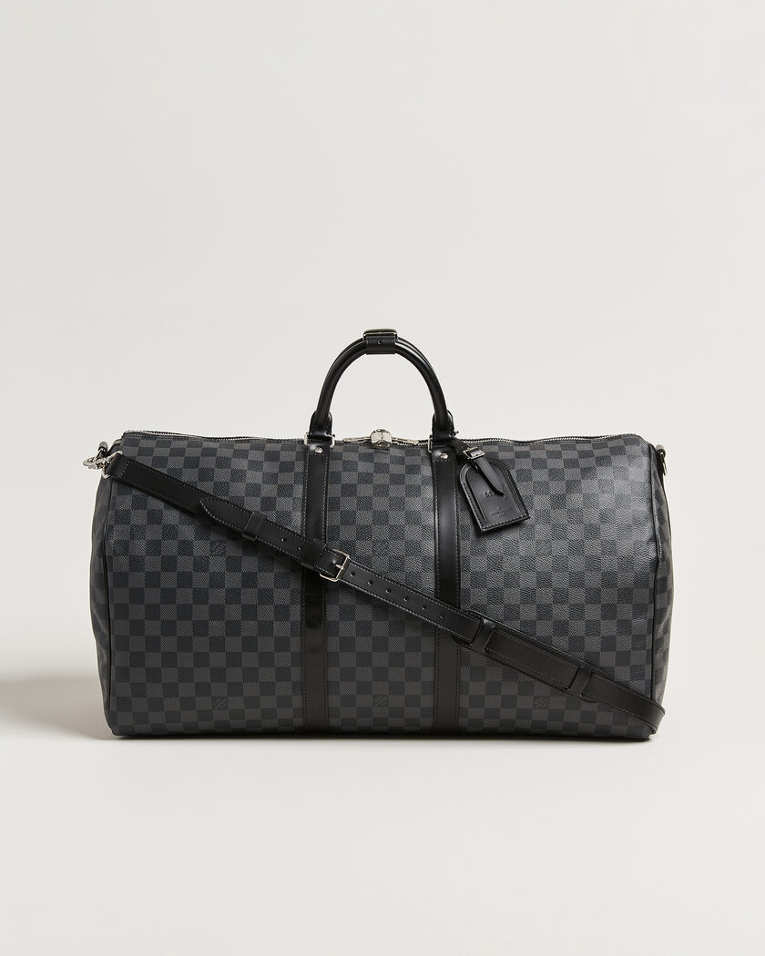 Louis Vuitton Pre-Owned Keepall Bandouliére 55 Damier Graphite – Grijs