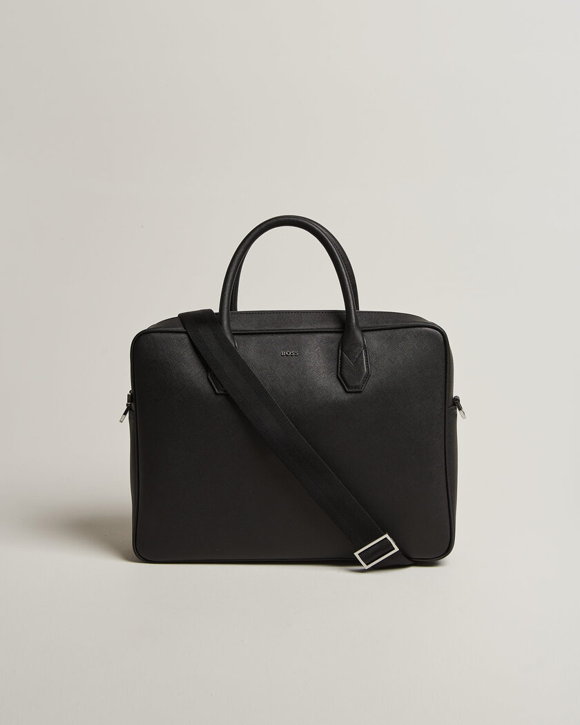 BOSS BLACK Northon Leather Document Case Black – Noir