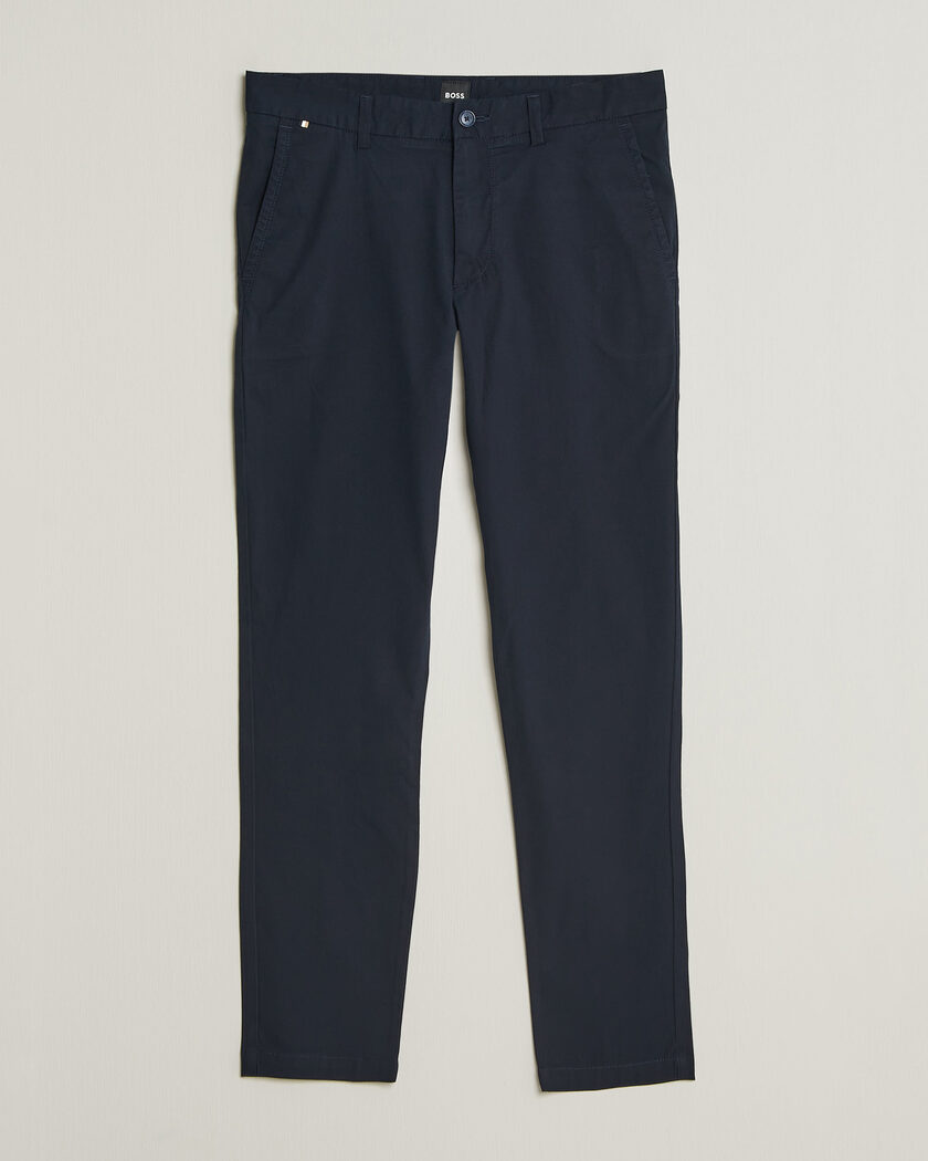 BOSS BLACK Kaiton Structured Chinos Dark Blue – Blauw