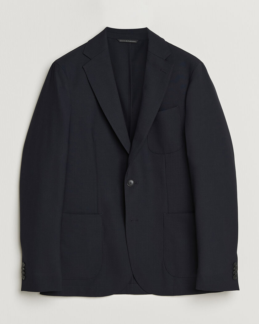 BOSS BLACK Hanry Wool Patch Pocket Blazer Dark Blue – Blauw