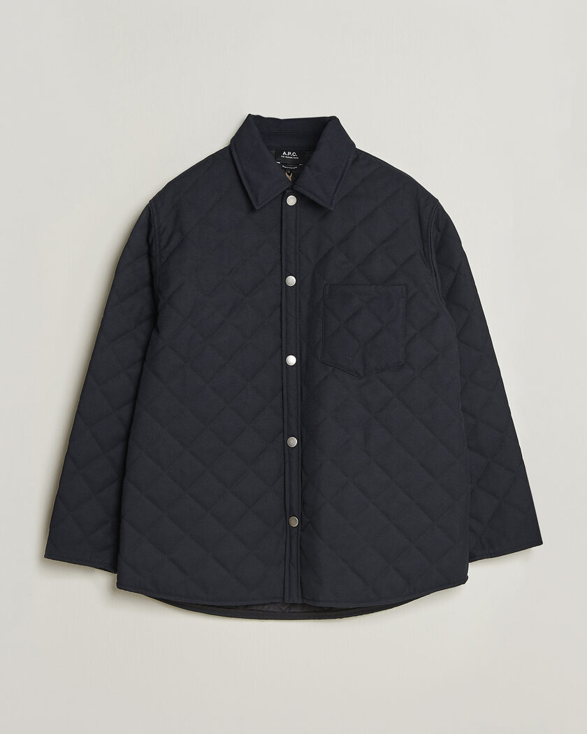 A.P.C. Georges Quilted Jacket Dark Navy – Blauw