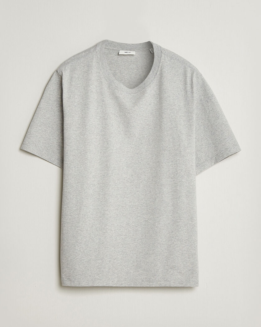 NN07 Jett Printed HQ T-Shirt Grey Melange – Grijs