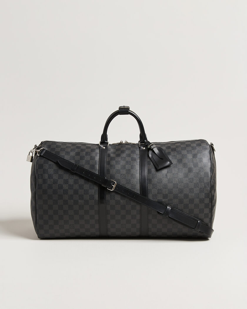 Louis Vuitton Pre-Owned Keepall 55 Bandouliére Damier Graphite – Gris
