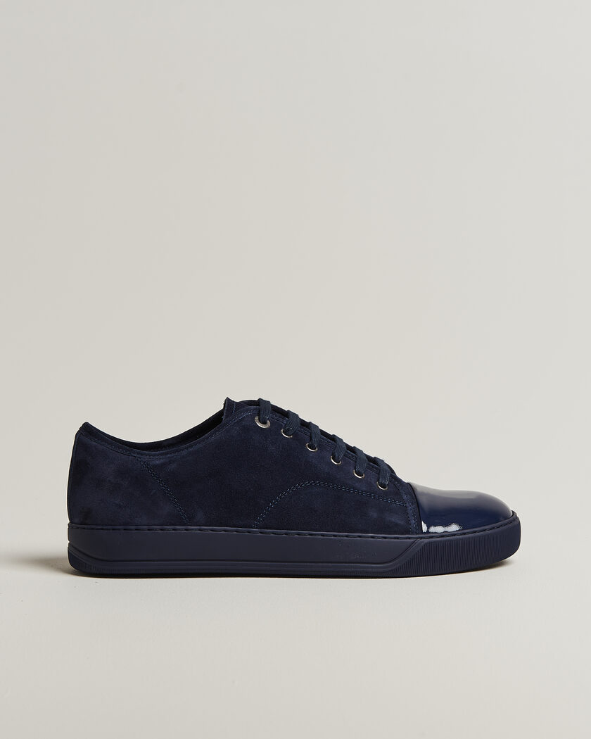 Lanvin DBB1 Patent Cap Toe Sneakers Navy/Navy – Blauw