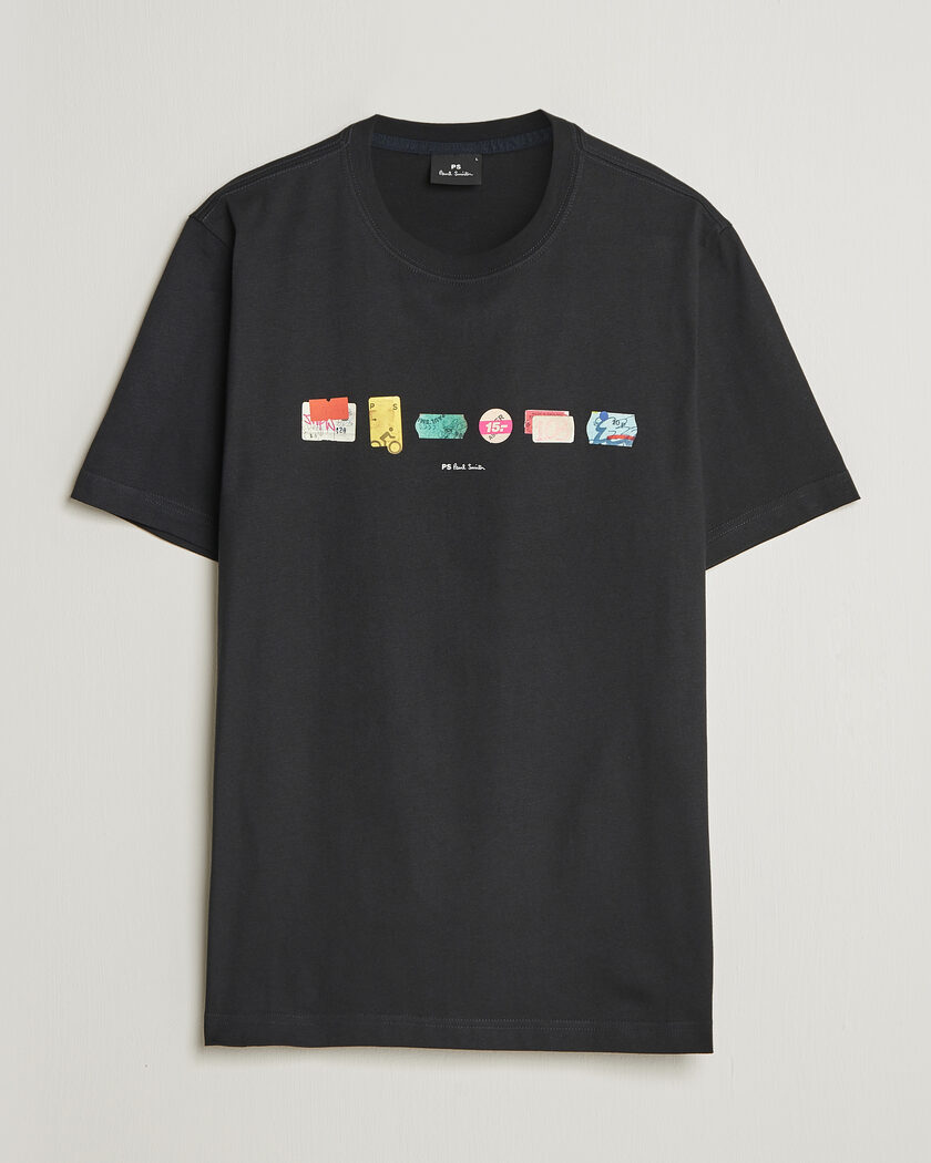 PS Paul Smith In A Row Crew Neck T-Shirt Black – Noir