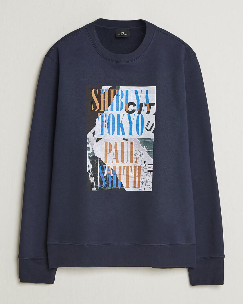 PS Paul Smith Shibuya Tokyo Crew Neck Sweatshirt Navy – Bleu